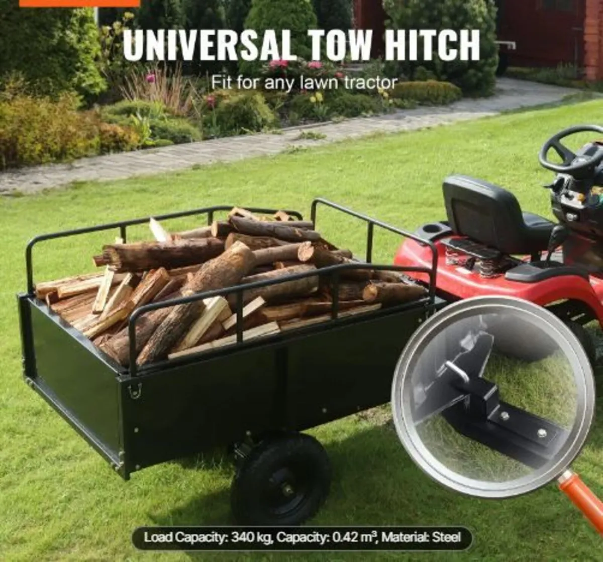 Heavy Duty ATV Trailer Steel Dump Cart - Image 2