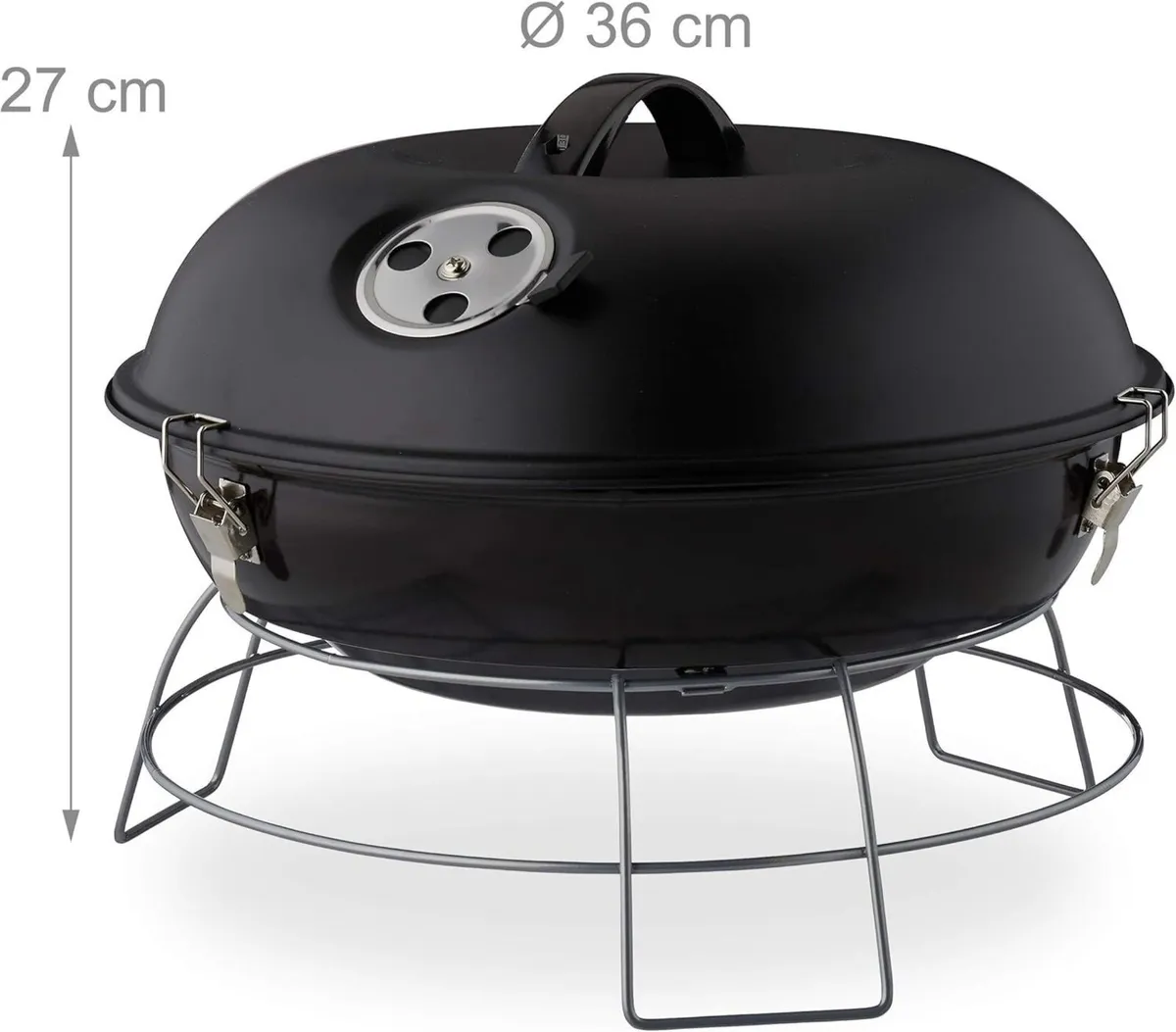 Kettle BBQ Portable Charcoal Grill with Lid - Image 4