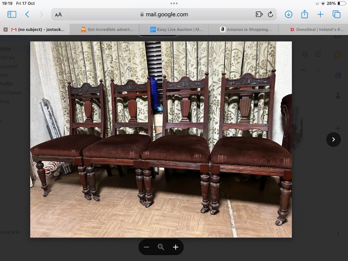 Four Edwardian Dining Chairs - Image 1