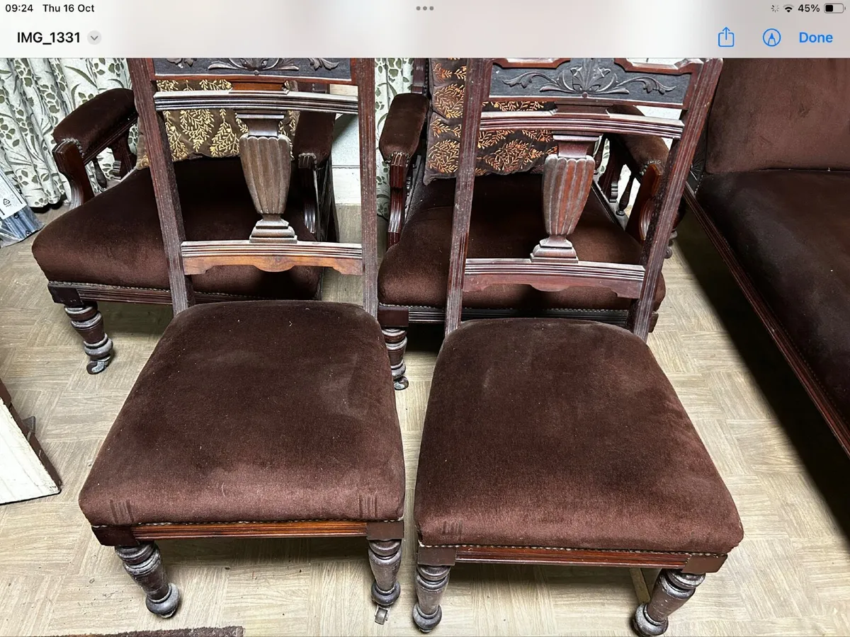 Four Edwardian Dining Chairs - Image 2