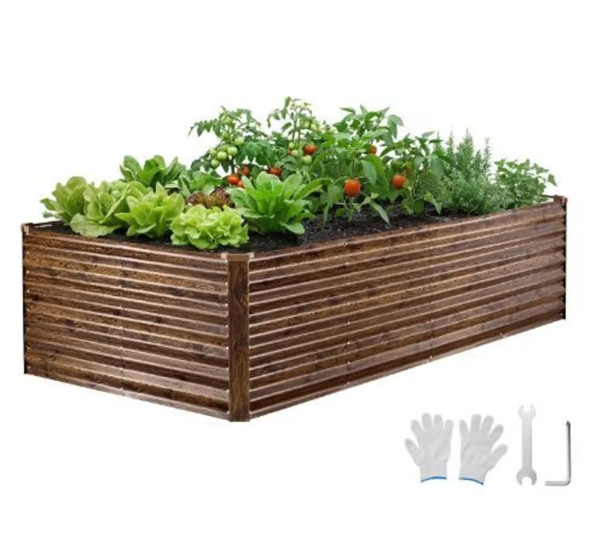 Galvanized Raised Garden Bed, 240 x 120 x 62 cm - Image 1