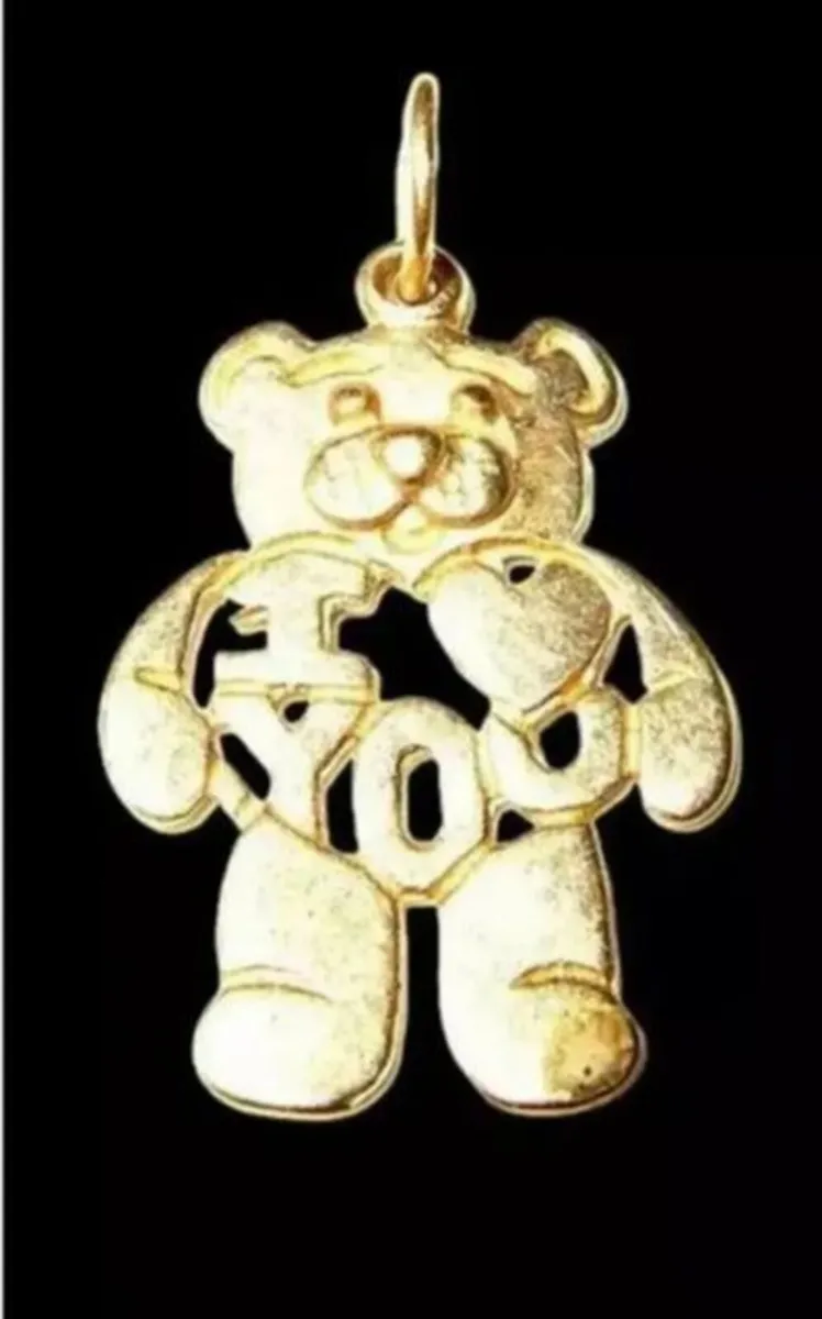 Vintage 9ct 'Teddy' I Love You' Pendant - Image 2