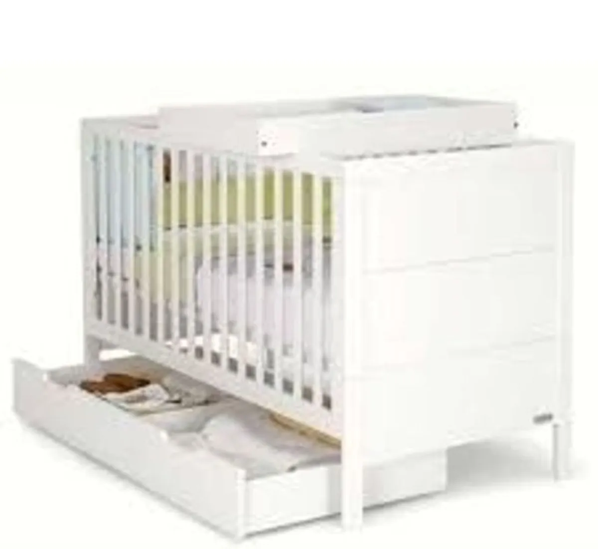 REDUCED Mamas and Papas Childrens cot white - Yale Cot / Cot-bed (& extras) - Image 2