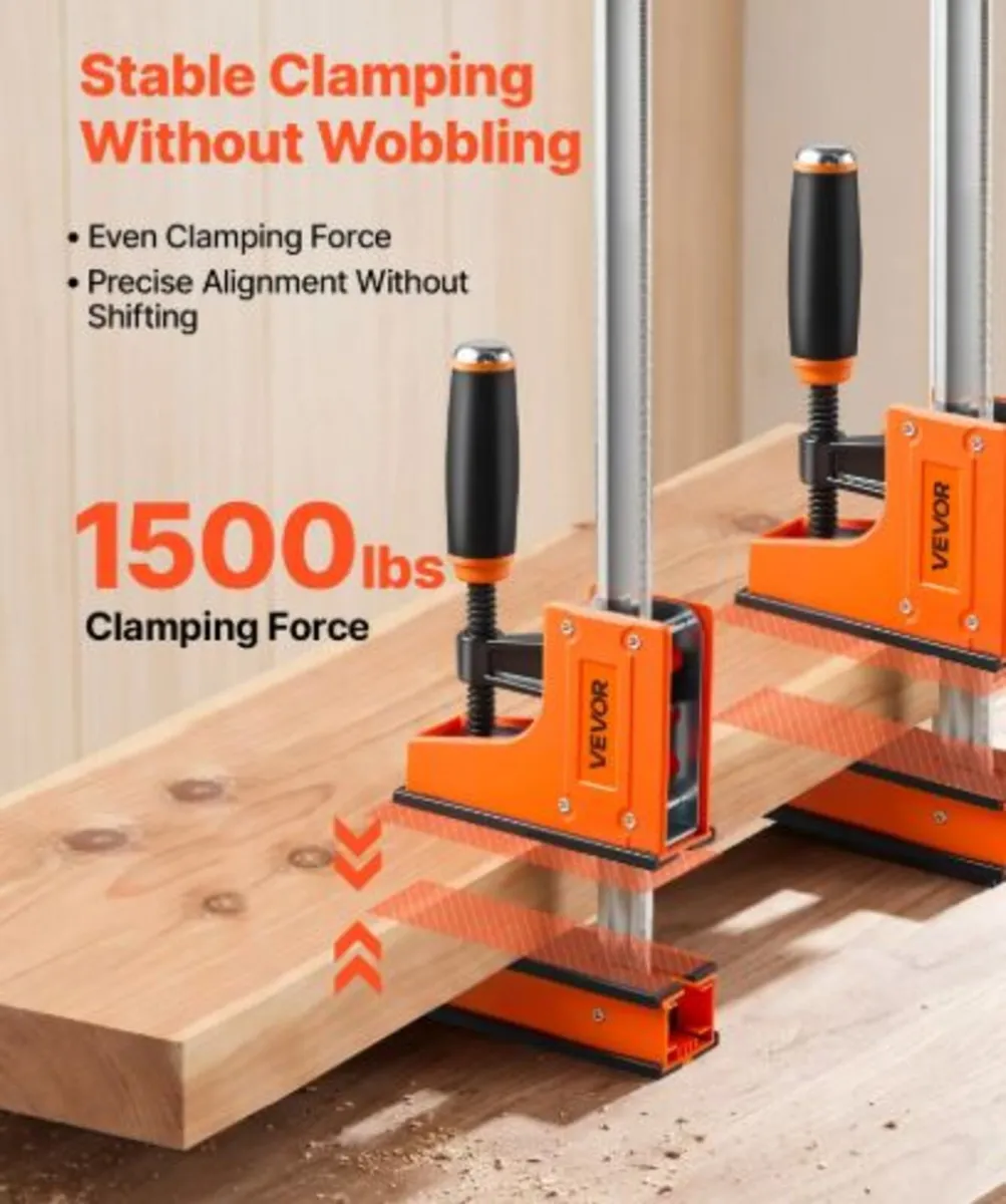 Bar Clamps for Woodworking,4-Pack,60.96 cm Opening - Image 2