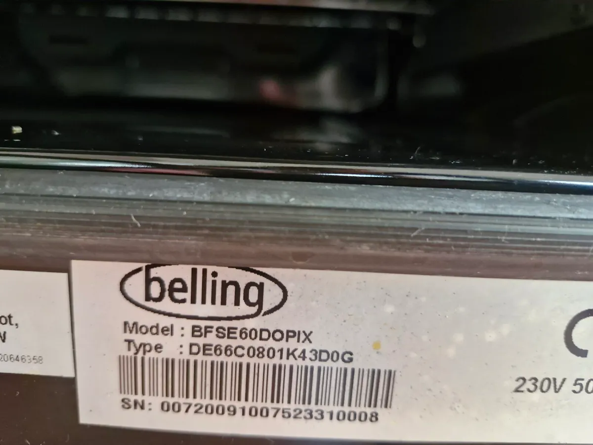 Belling double oven with halogen hob - Image 2
