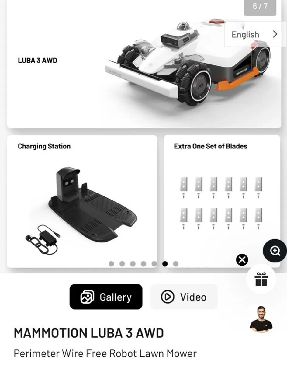 Luba 3 NEW Model Robotic Lawnmower 1,500sq metres Still in packaging unopened ! - Image 1
