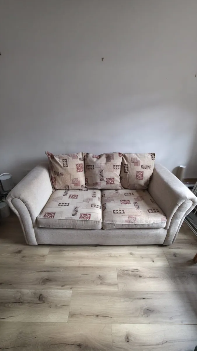 2-Seater Fabric Sofa Bed - Good Condition - Image 1