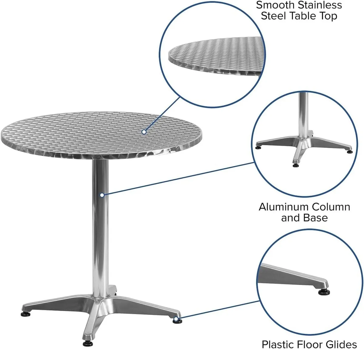 Bistro Bar Table Round Tabletop Dining - Image 1