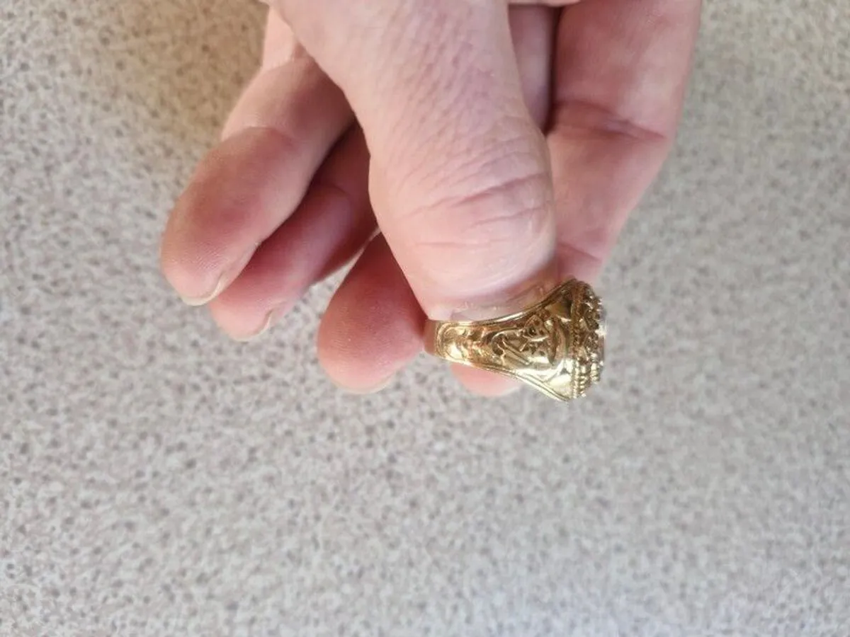 9ct gold college ring - Image 3