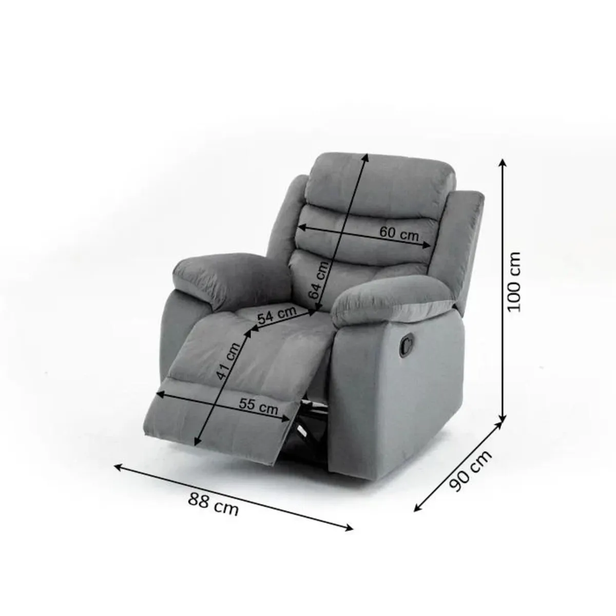 🛋️ FABRIC RECLINER ARMCHAIR – COMFORT & STYLE 🛋️ - Image 4