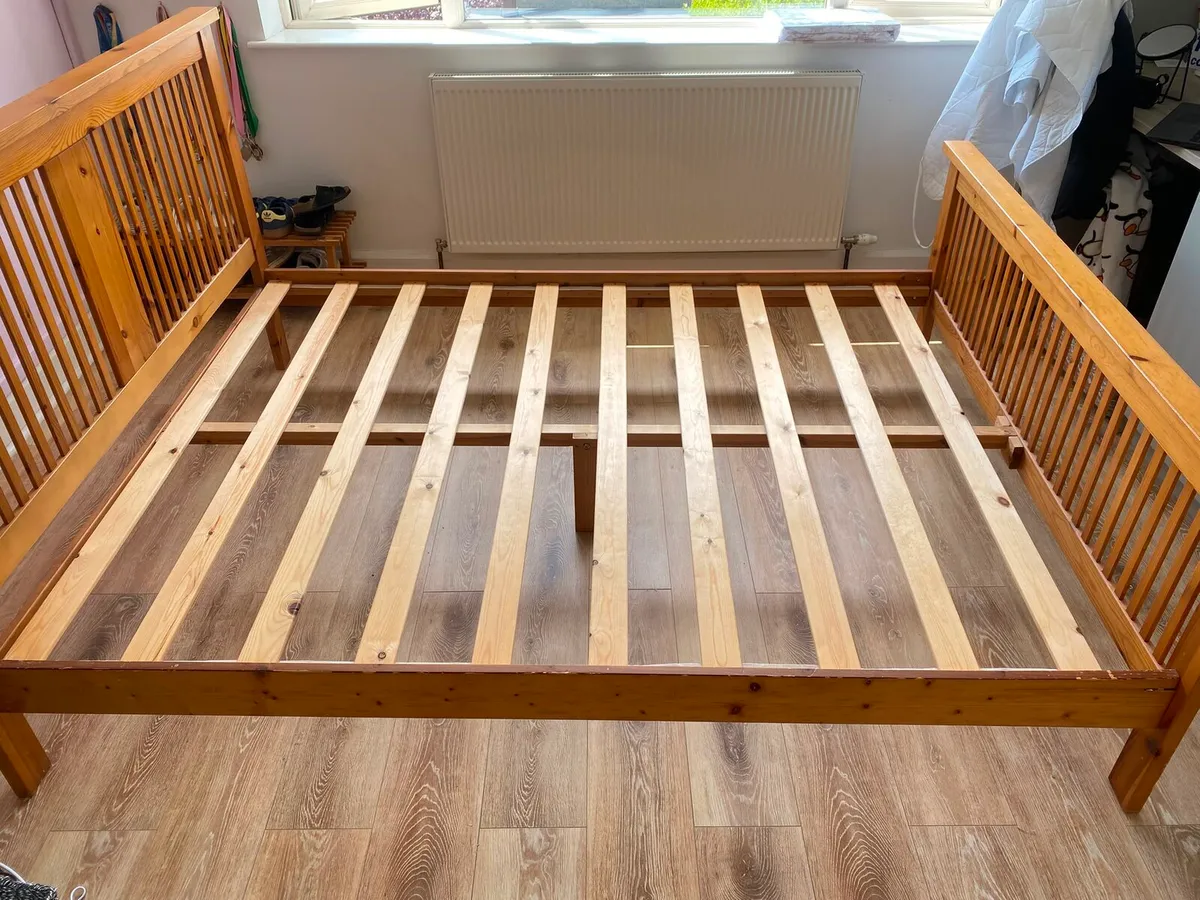 Solid Pine King Size Bed Frame - Image 1