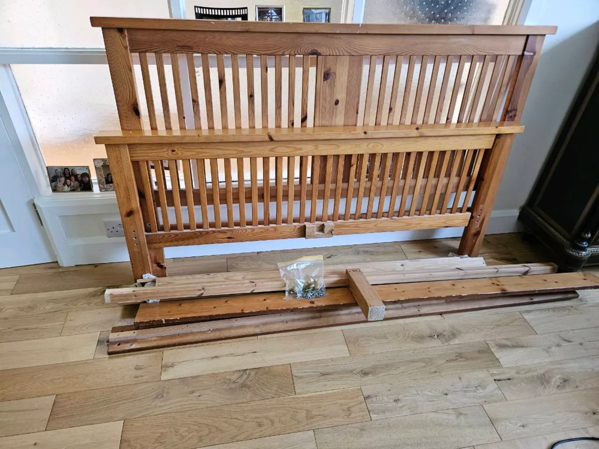Solid Pine King Size Bed Frame - Image 4