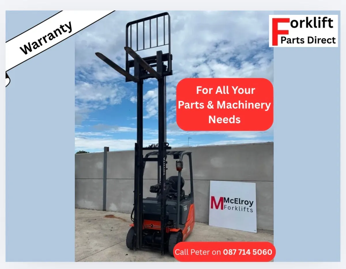 Elecyric 3 wheeler Toyota forklift - Image 1