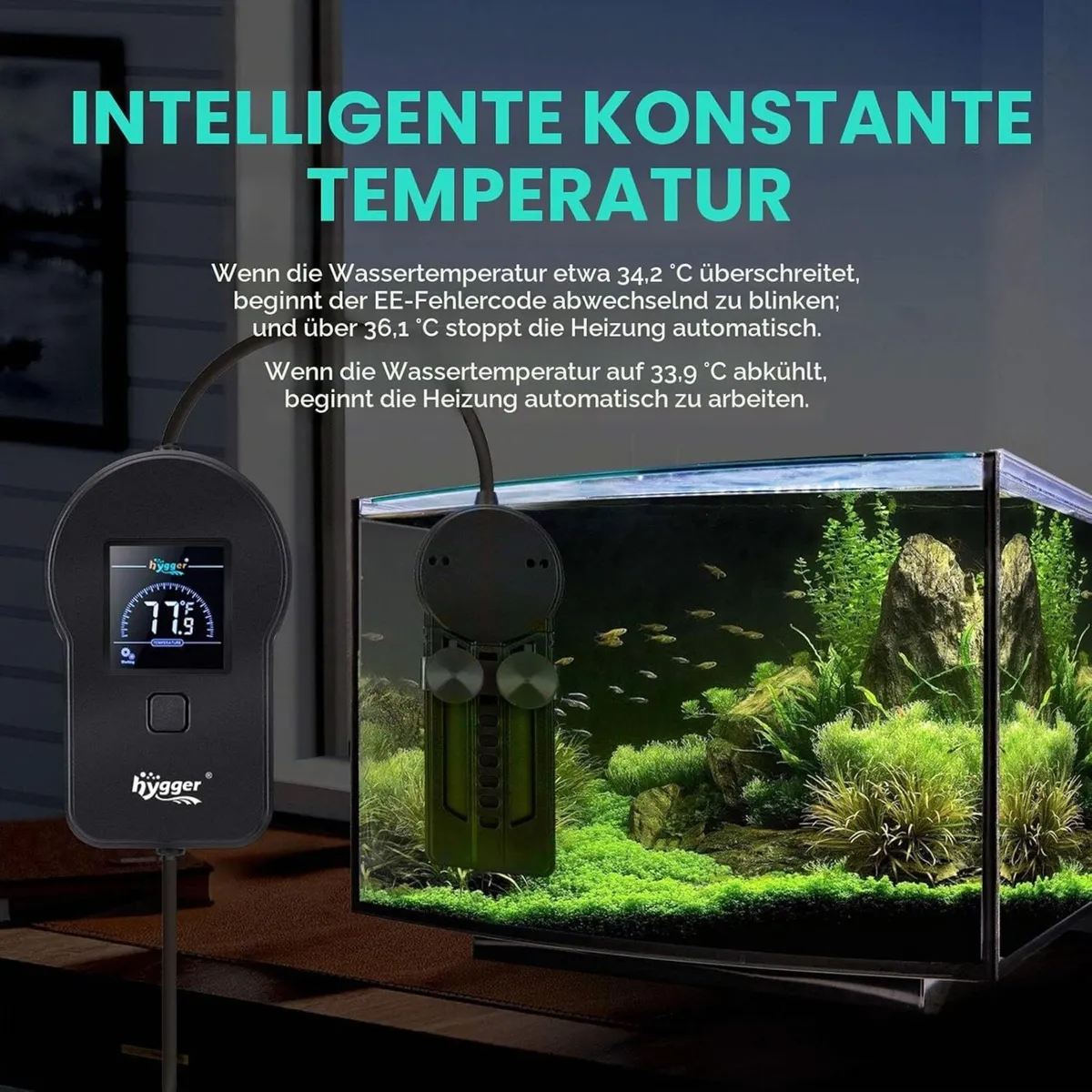 Aquarium Water Heater Digital LED Fast Heating - Image 3