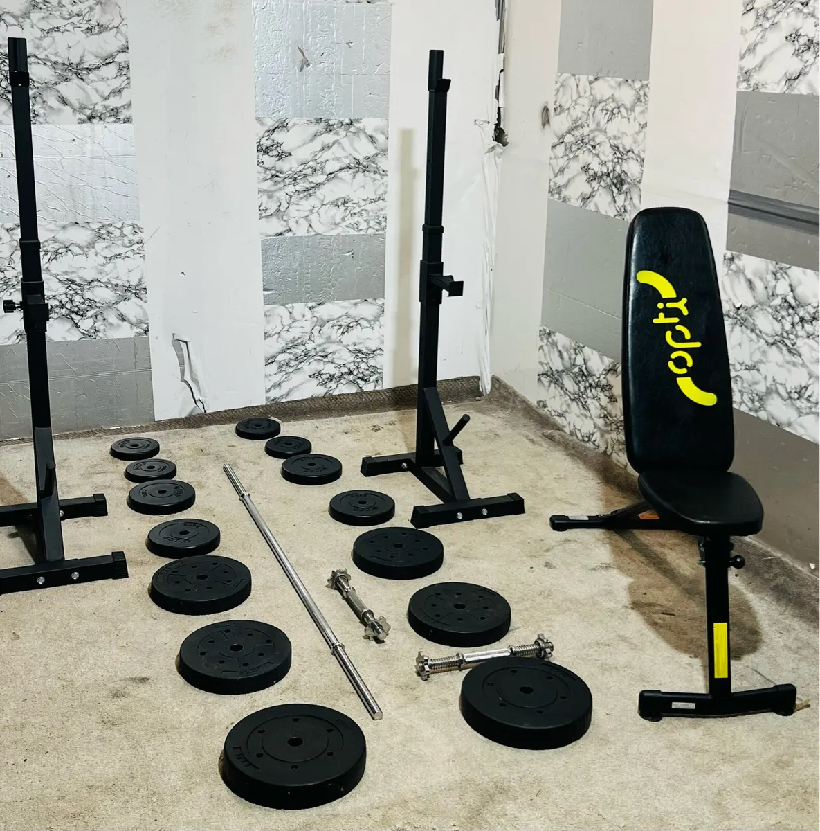 WEIGHTS RACK STANDS BENCH BARBELL DUMBBELLS - Image 1