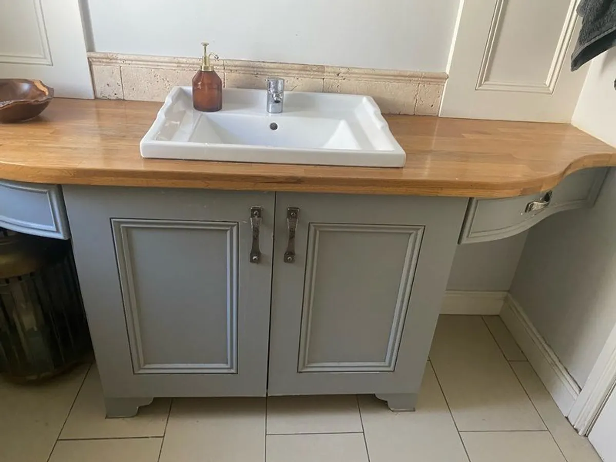 Handmade Bathroom cabinet with solid wood counter top - Image 4