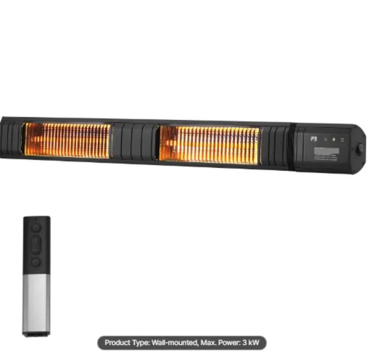 Infrared Heater, 3000W Remote Control Electric - Image 1