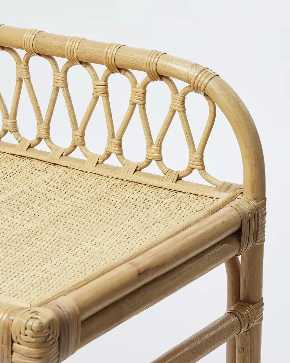 Oliver Bonas Natural Rattan Desk & Dressing Table - Image 2