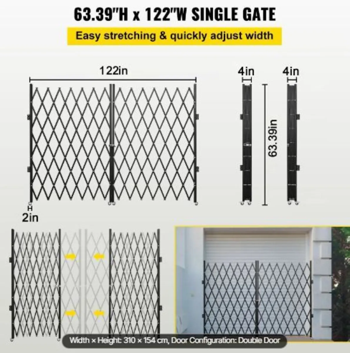 Double Folding Security Gate Folding Door - Image 1
