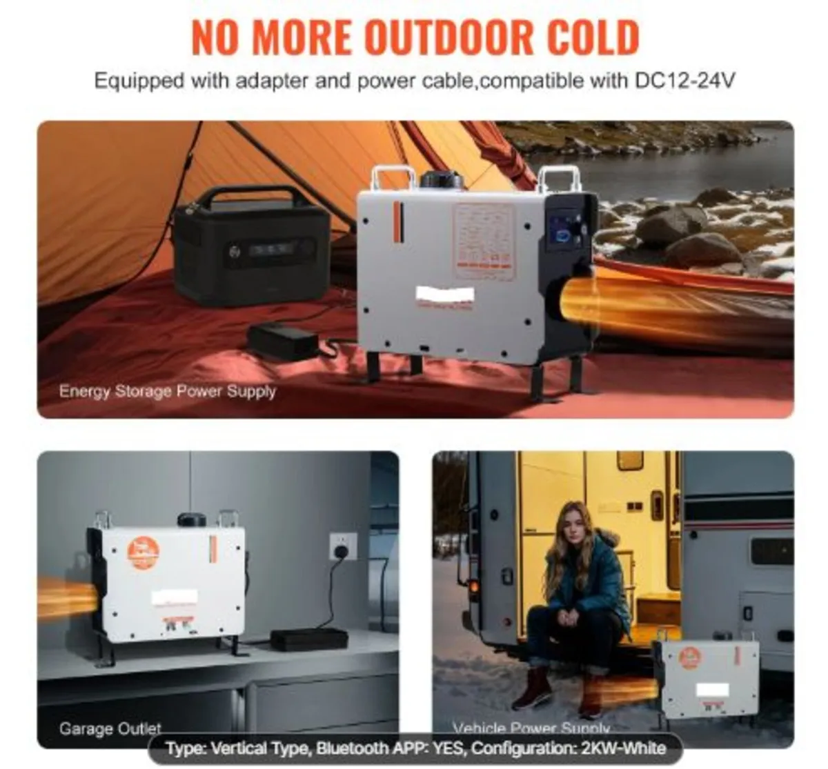 2KW Diesel Heater, 12V/24V All in One Diesel Air - Image 3