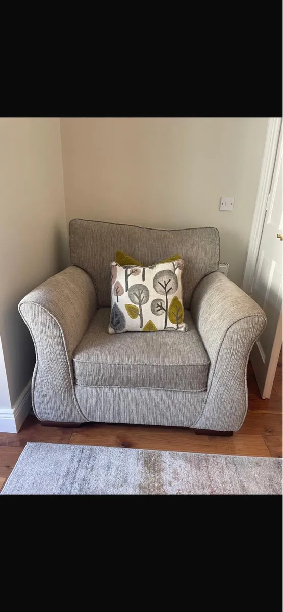 Sofa, armchair and footstools - Image 2