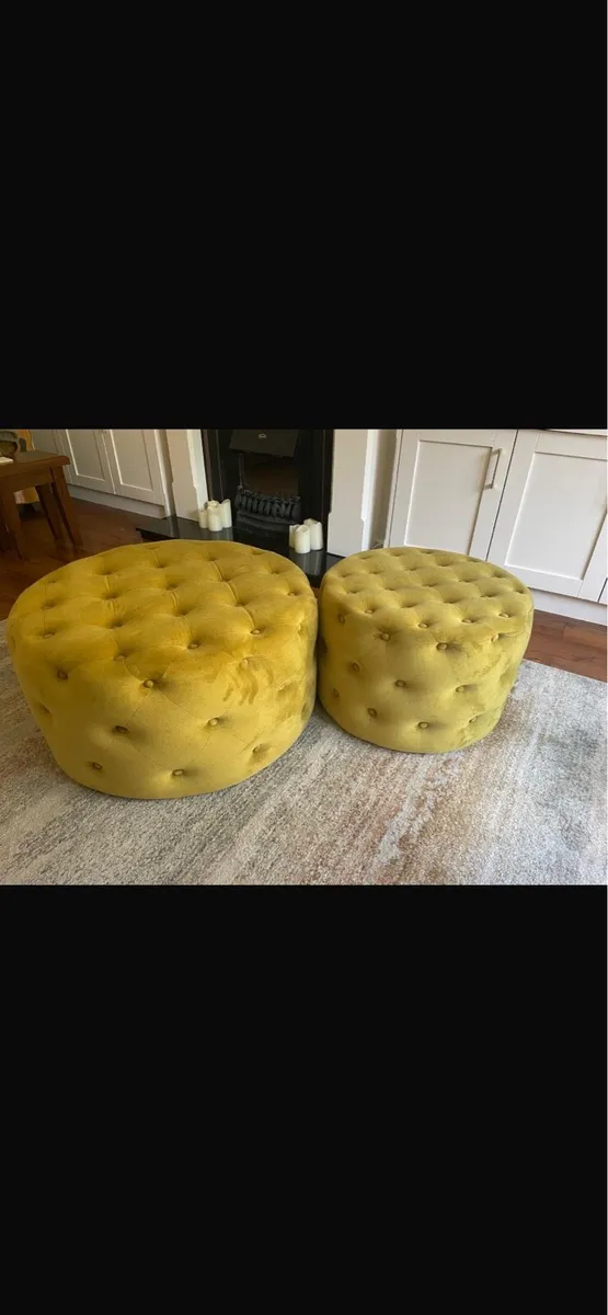 Sofa, armchair and footstools - Image 3