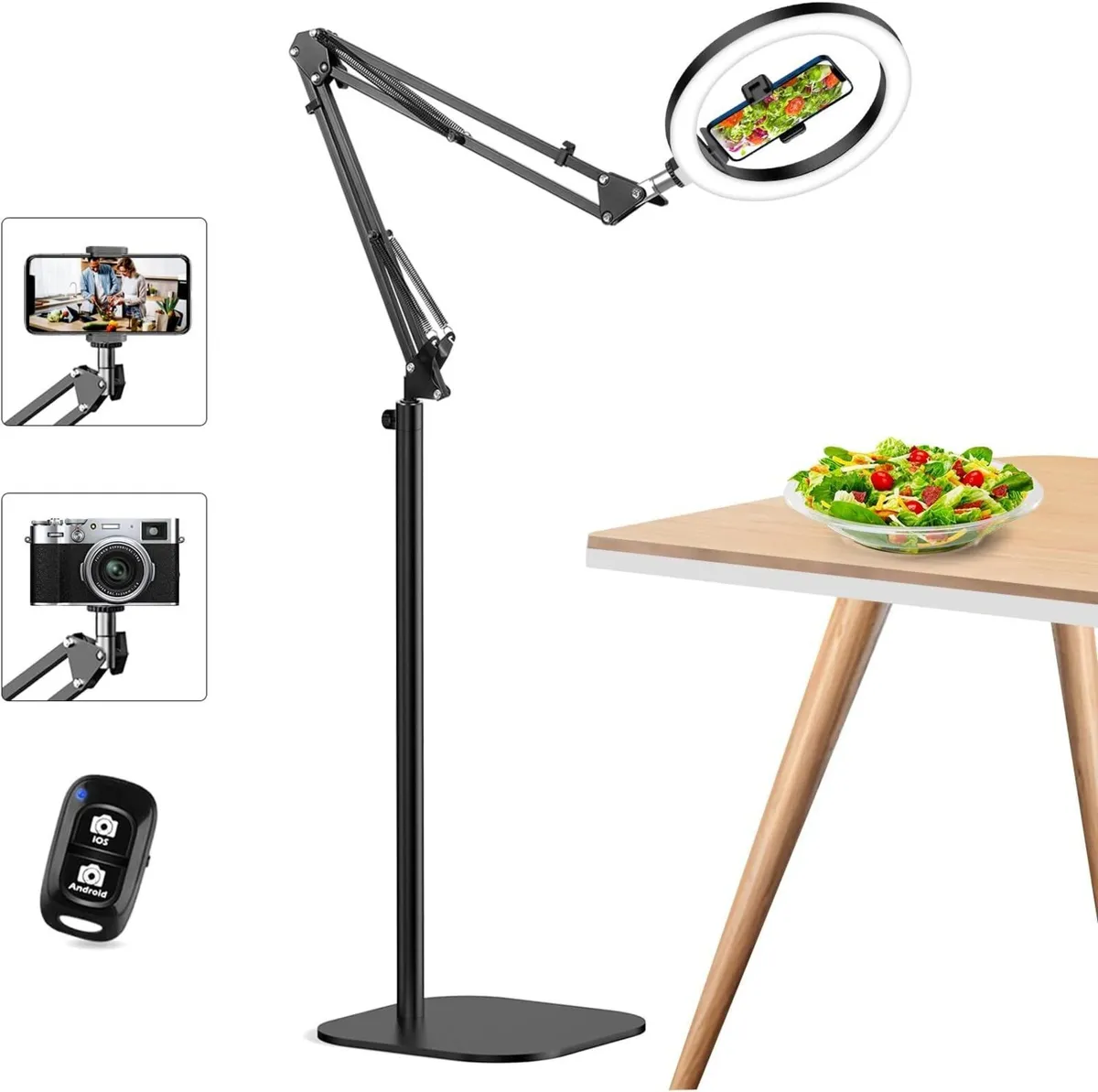 10" Ring Light with Tripod Stand Phone Holder - Image 1