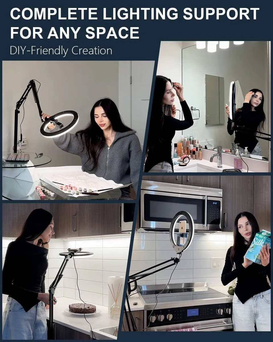 10" Ring Light with Tripod Stand Phone Holder - Image 2