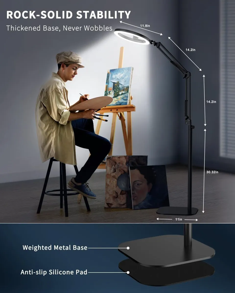 10" Ring Light with Tripod Stand Phone Holder - Image 4