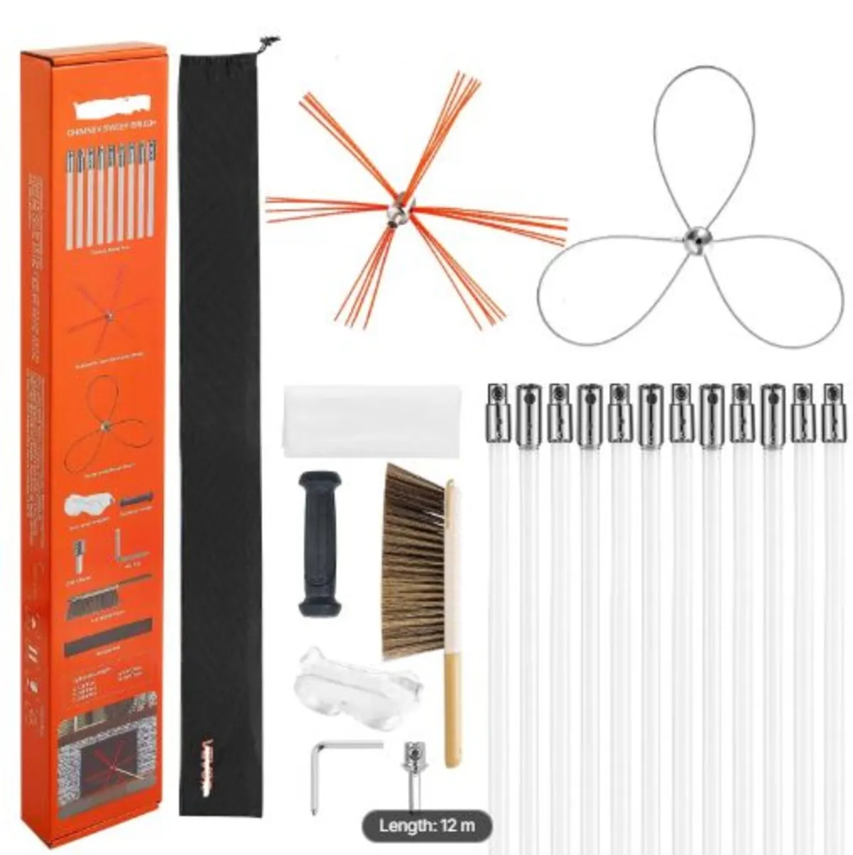 Chimney Sweep Kit, 12m Maximum Extendable Length - Image 1