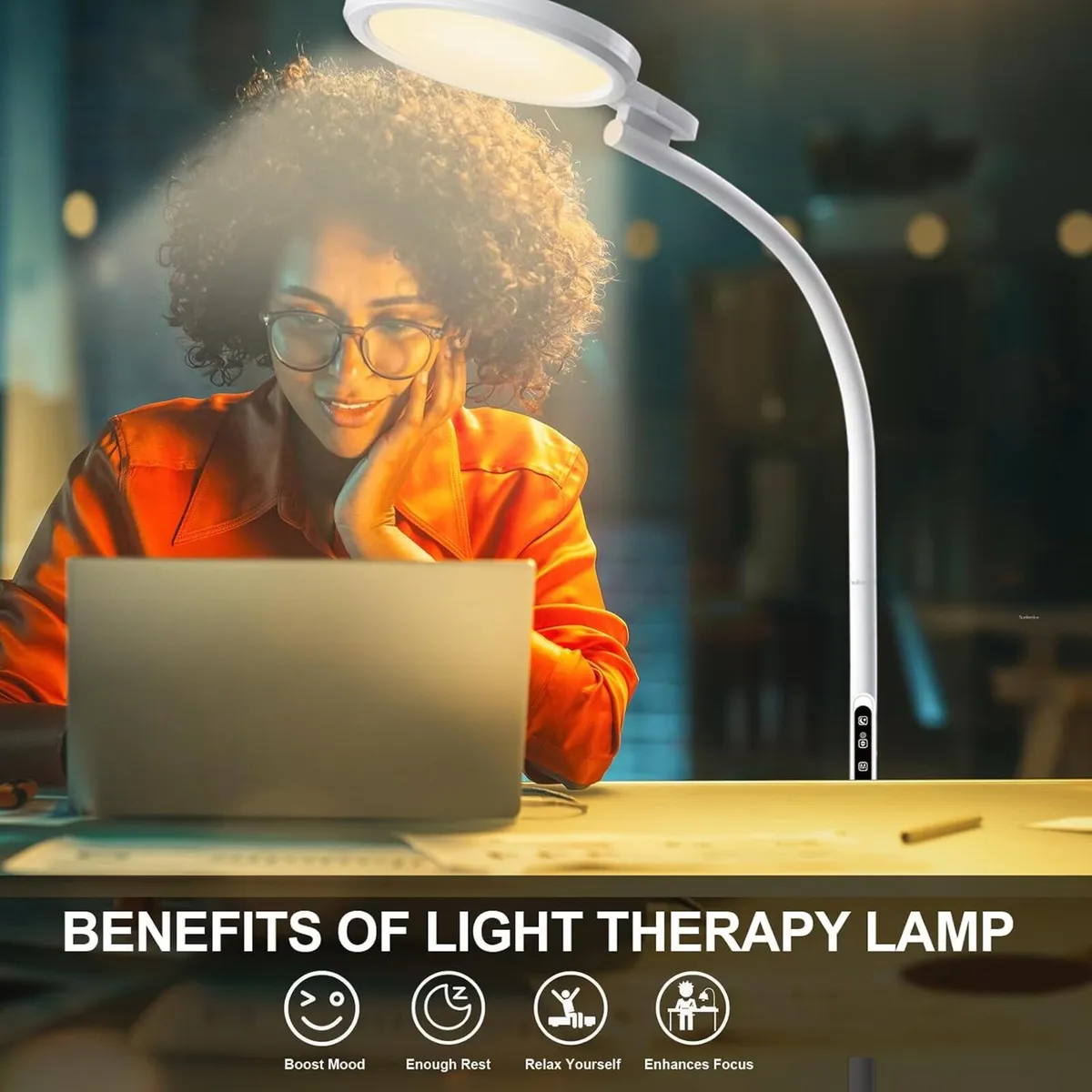 Sad Light Therapy Floor Lamp Lux UV-Free Daylight - Image 4