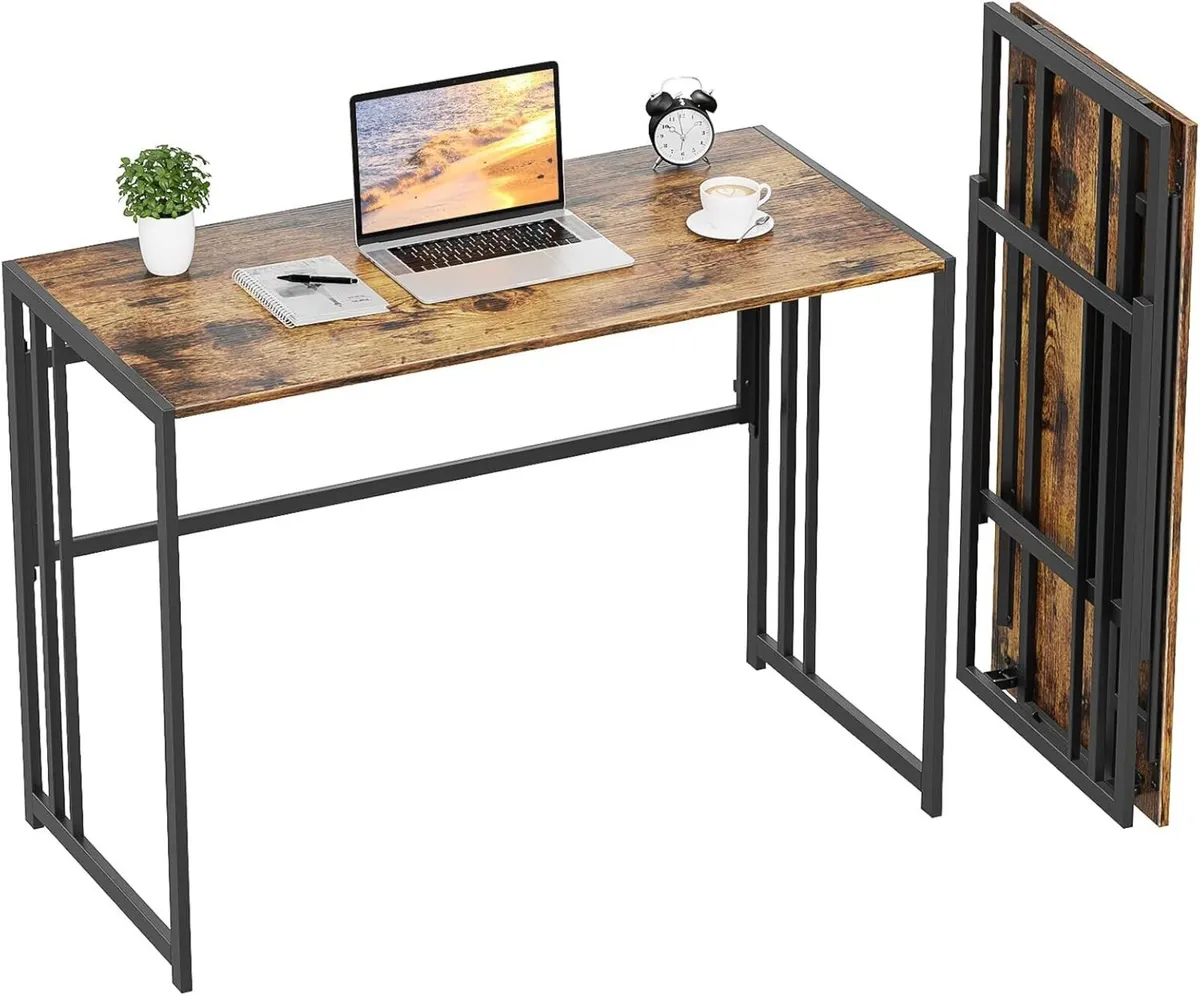 Folding Computer Desk for Home Office No-Assembly - Image 1
