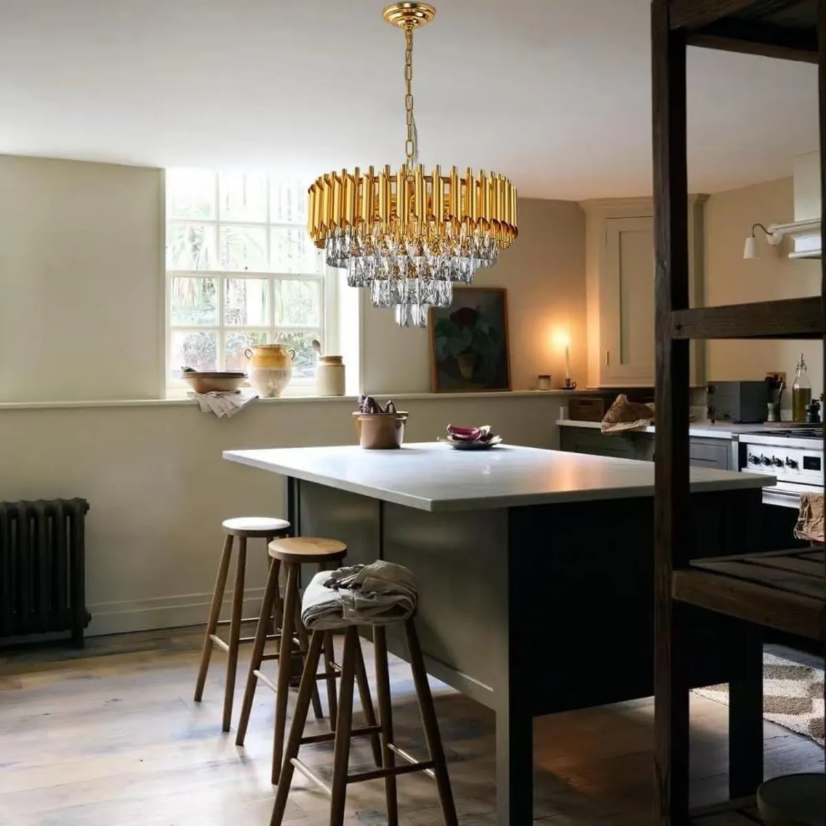 Modern Crystal Chandeliers 4-Tier K9 Round Light - Image 4