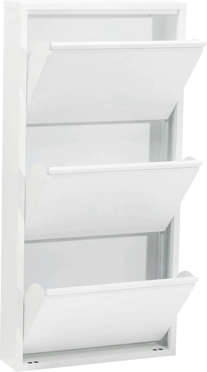 Shoe Cabinet Caruso 104x50x15CM Tilting Storage - Image 4