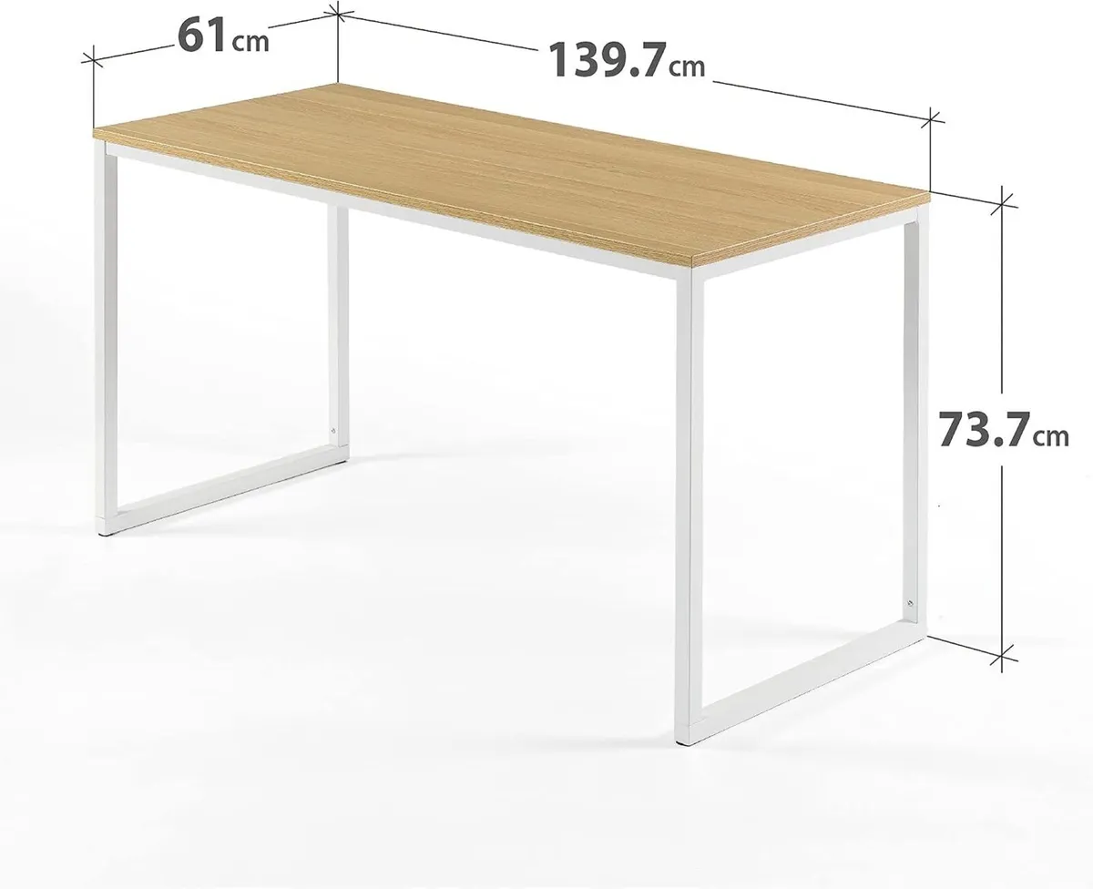 Home Office Desk Metal and Wood Computer - Image 2