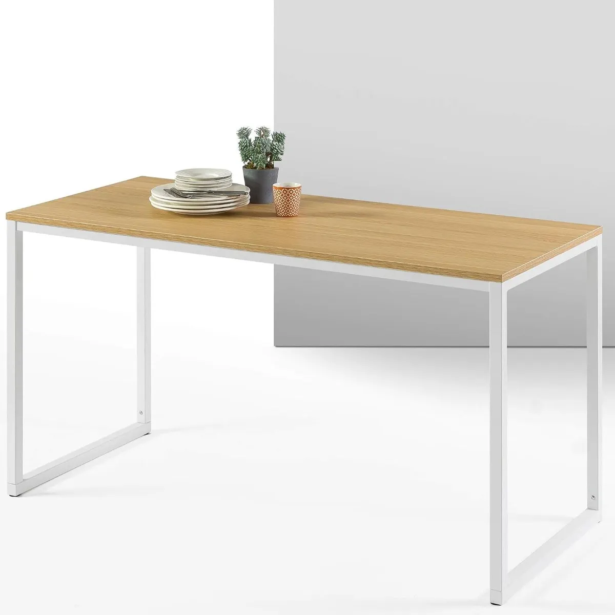 Home Office Desk Metal and Wood Computer - Image 1