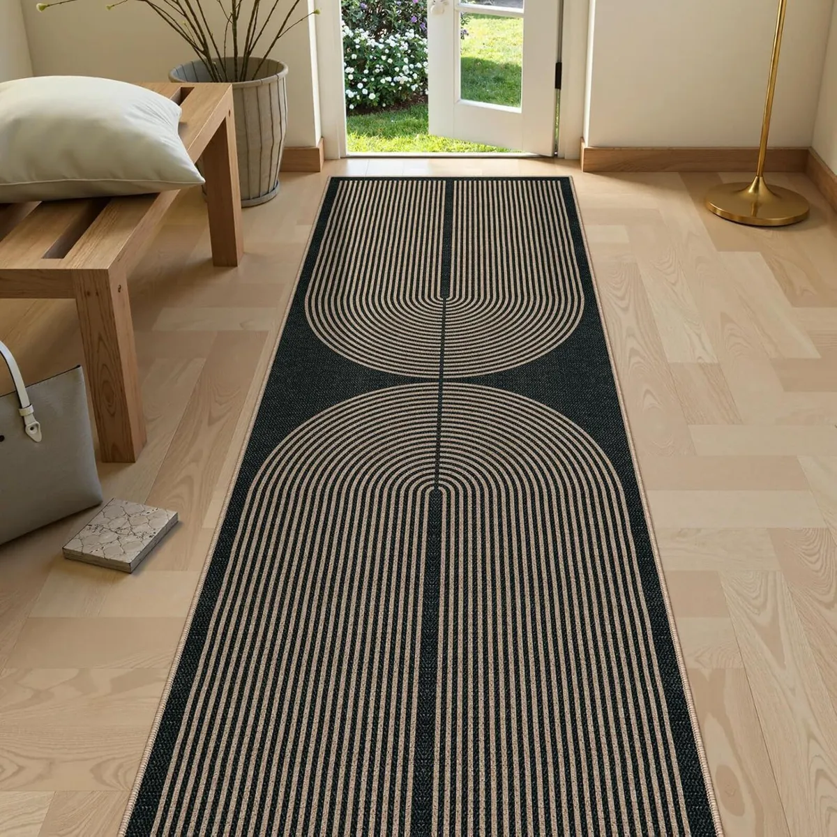 Modern Rainbow Kitchen Runner Rug - Image 1