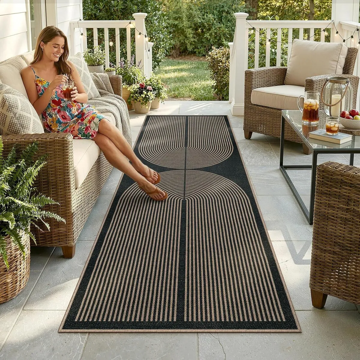 Modern Rainbow Kitchen Runner Rug - Image 3