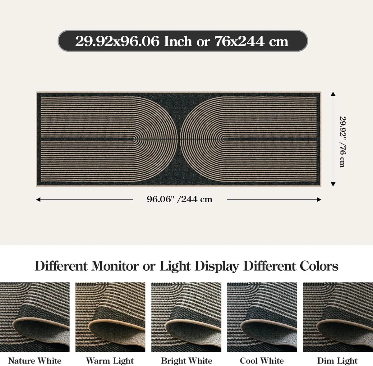 Modern Rainbow Kitchen Runner Rug - Image 2