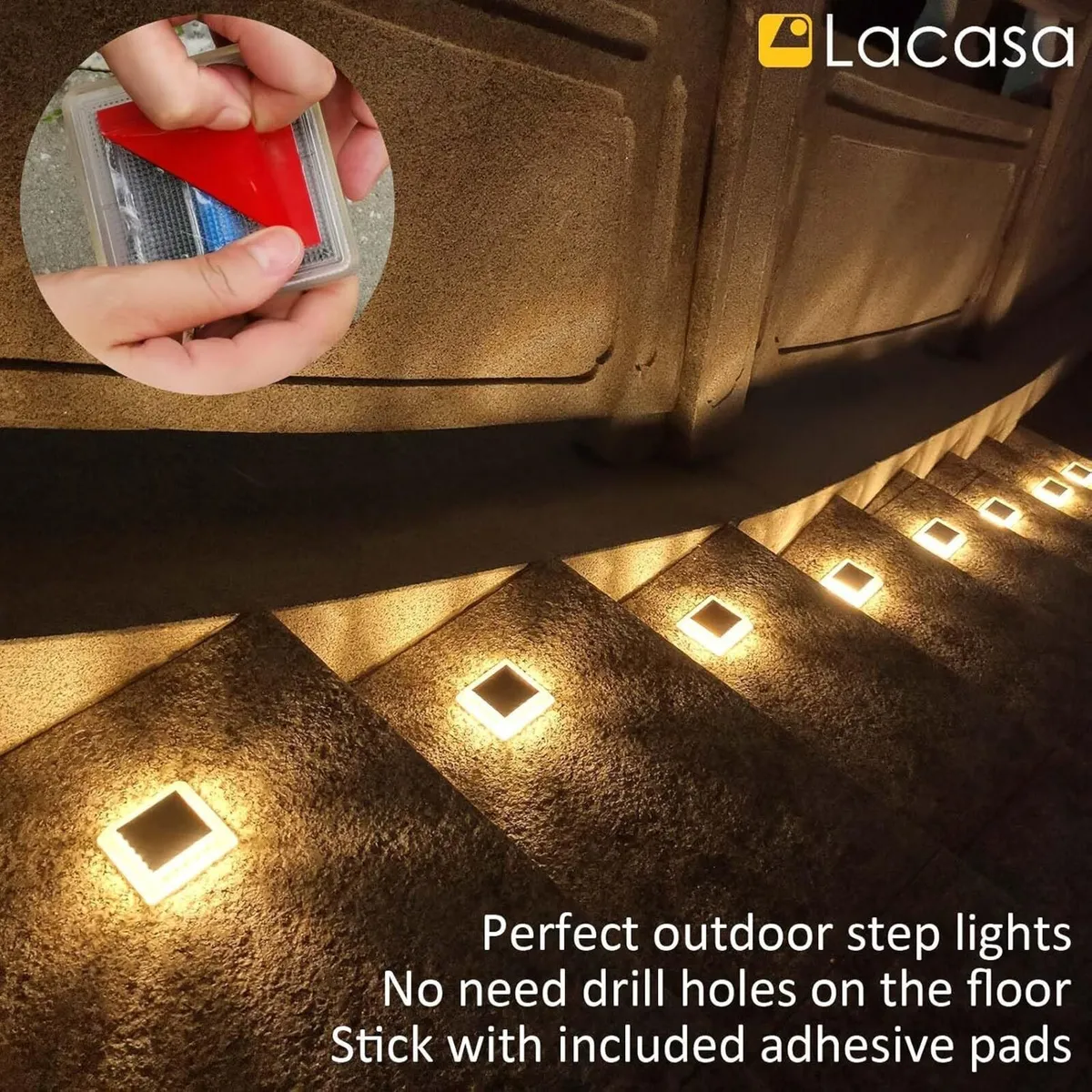 Solar Decking Lights Outdoor Garden 30lm Powered - Image 3