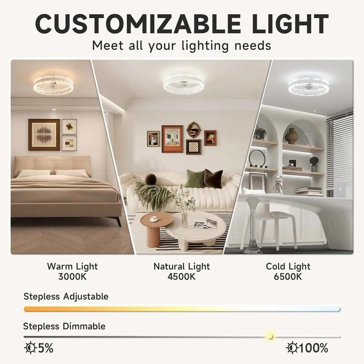 Ceiling Fans with Lights and Remote Luxury - Image 3