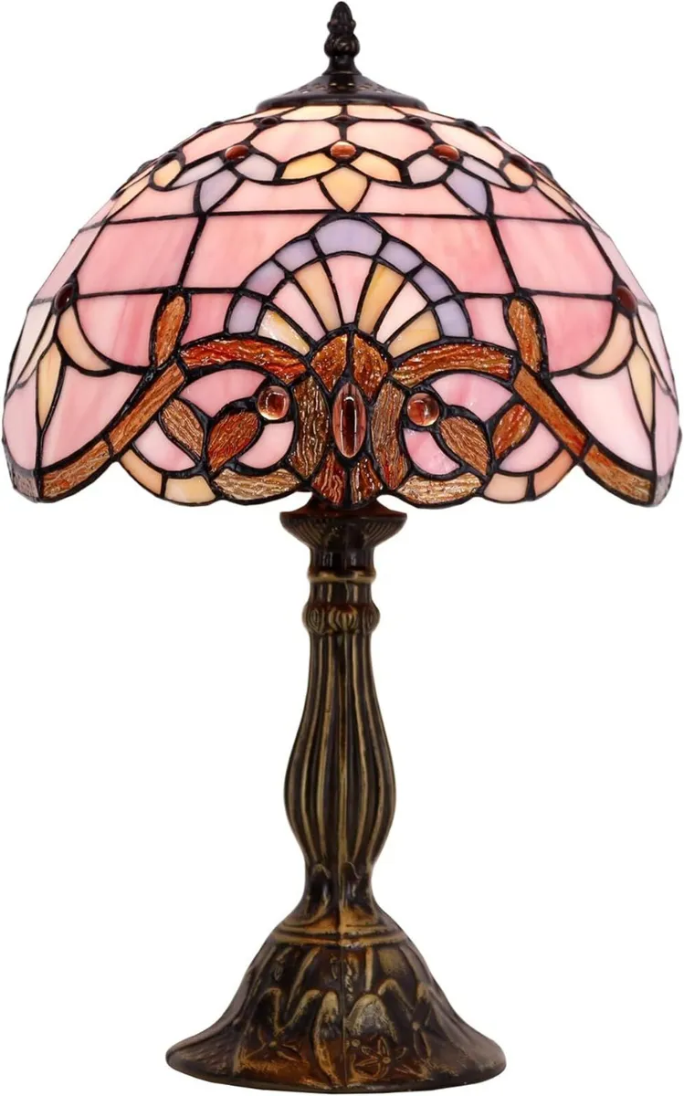Tiffany Lamp Stained Glass Table 12x12x18 Inch - Image 1