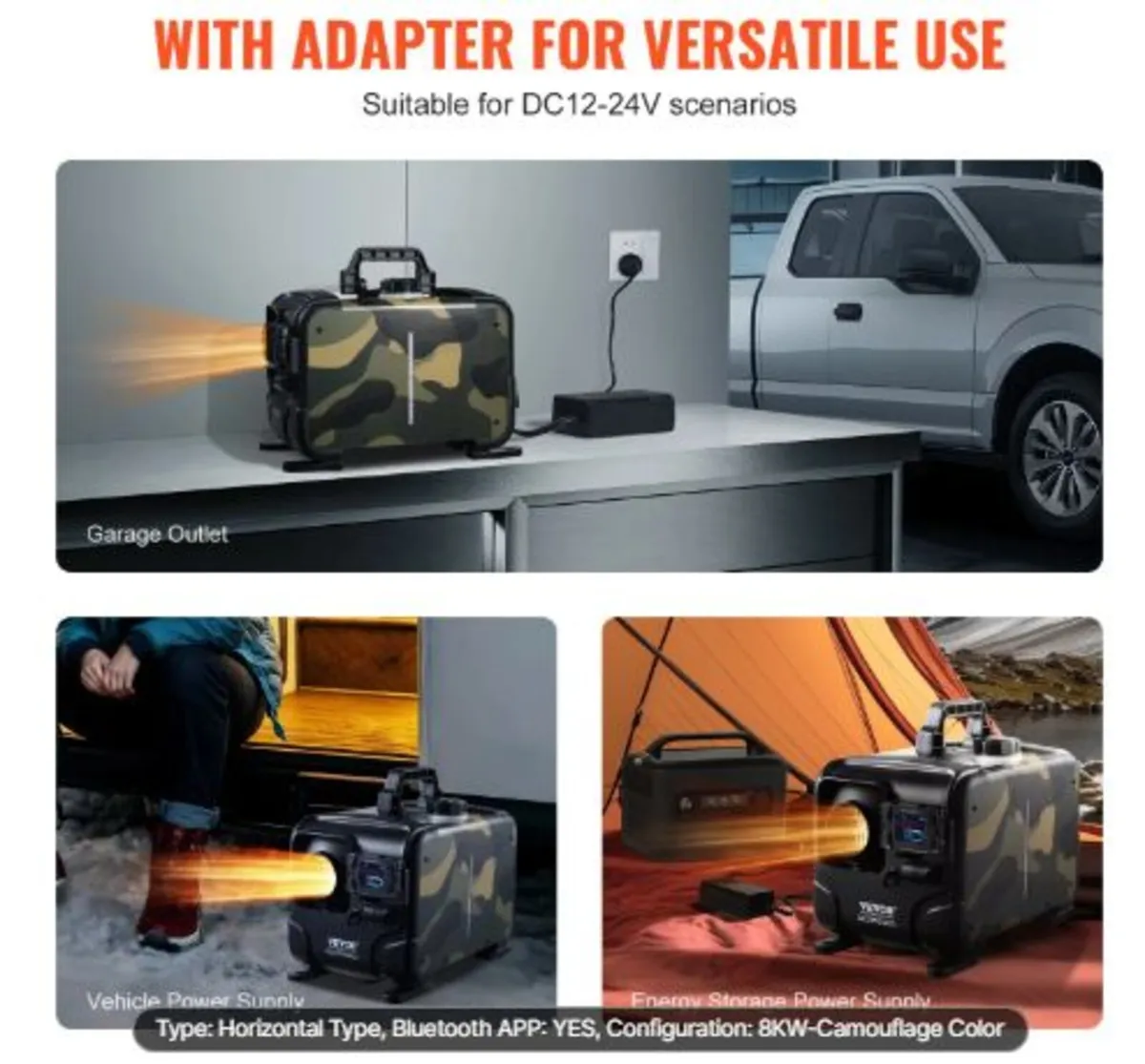 5-8KW Diesel Heater,12V/24V All in One Diesel Air - Image 2