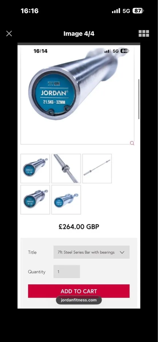 COMMERCIAL OLYMPIC PRO BARBELL WAS 328 EURO NEW!! - Image 1