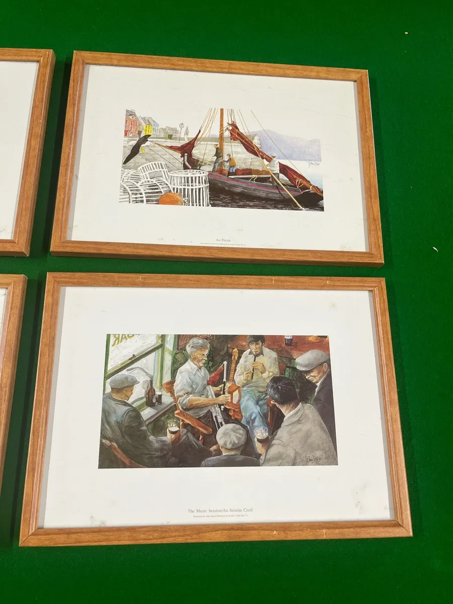 Set of 4 framed Irish vintage prints - Image 2