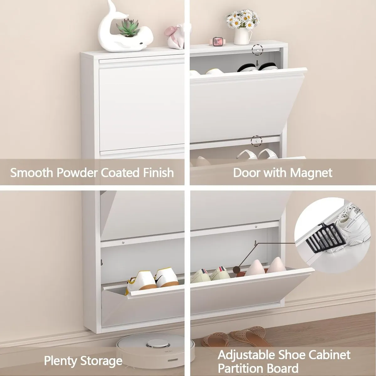 Shoe Cabinet Storage for Entryway Narrow Slim - Image 4