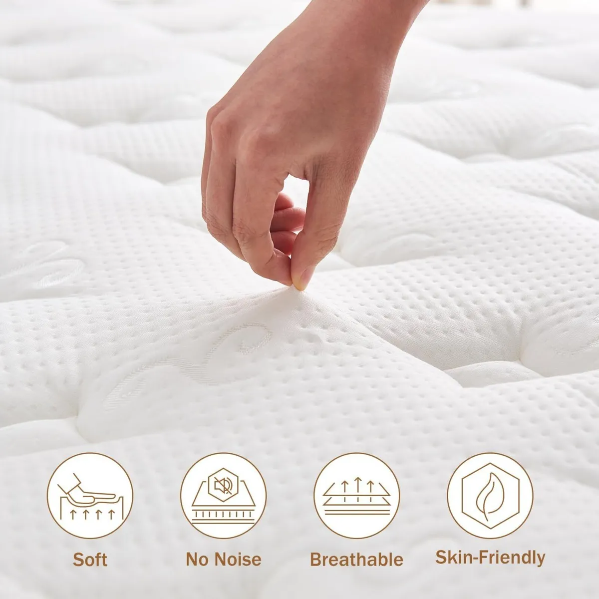 Mattress 10.2 Inch Bed 7-Zone Pocket Sprung Medium - Image 3