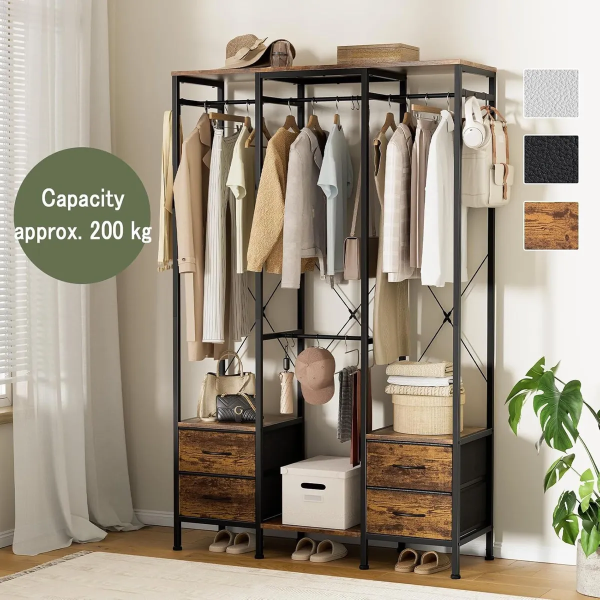 Heavy Duty Clothing Rail Clothes Railk Wardrobe - Image 2