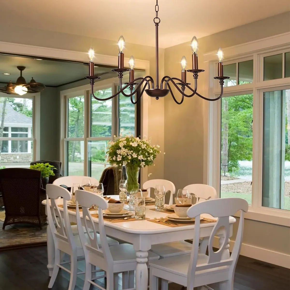 Chandelier Light Fixture: 6-Light Modern - Image 4