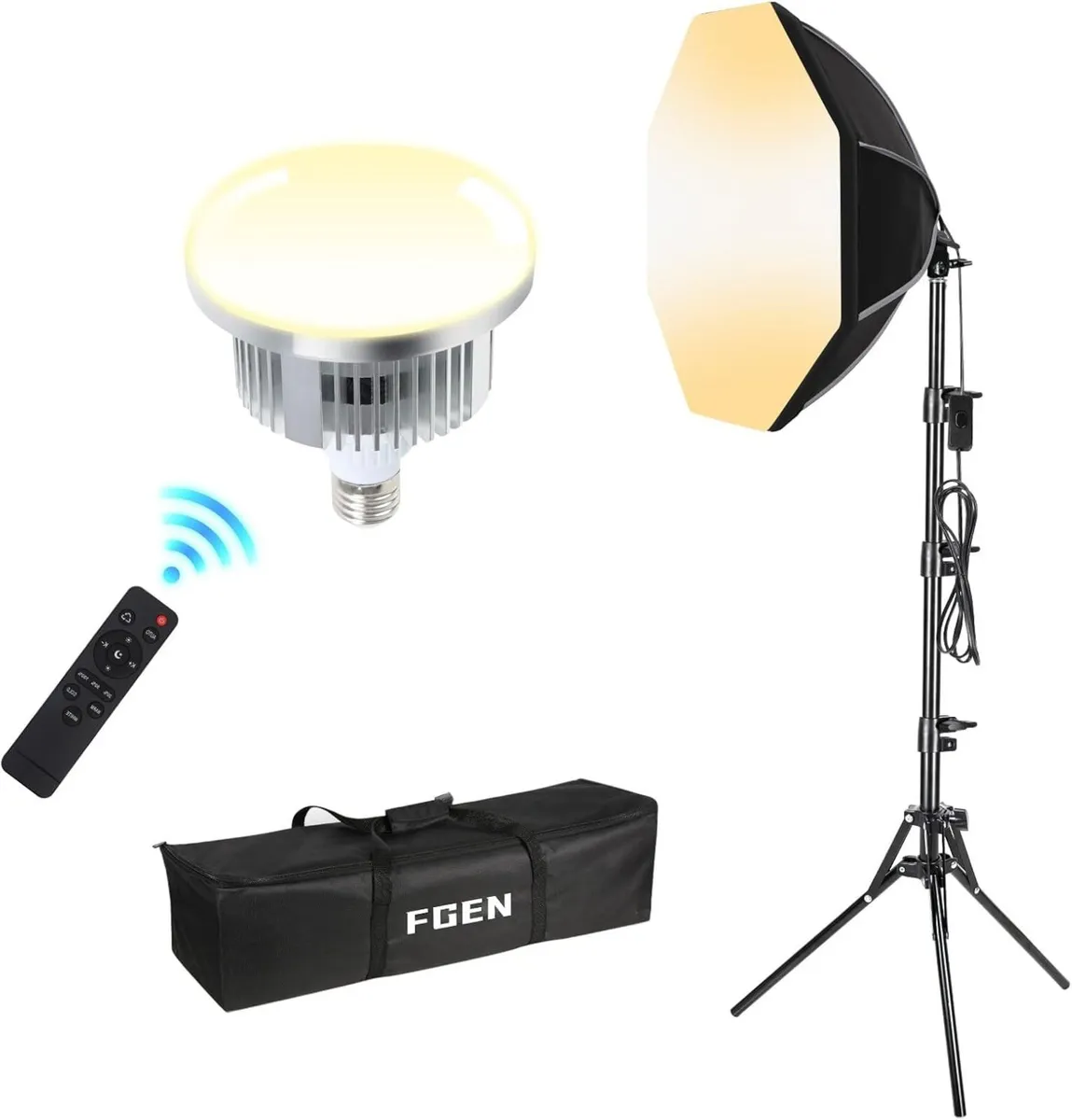 Photography Lighting Kit with 60W Dimmable -6500K - Image 1